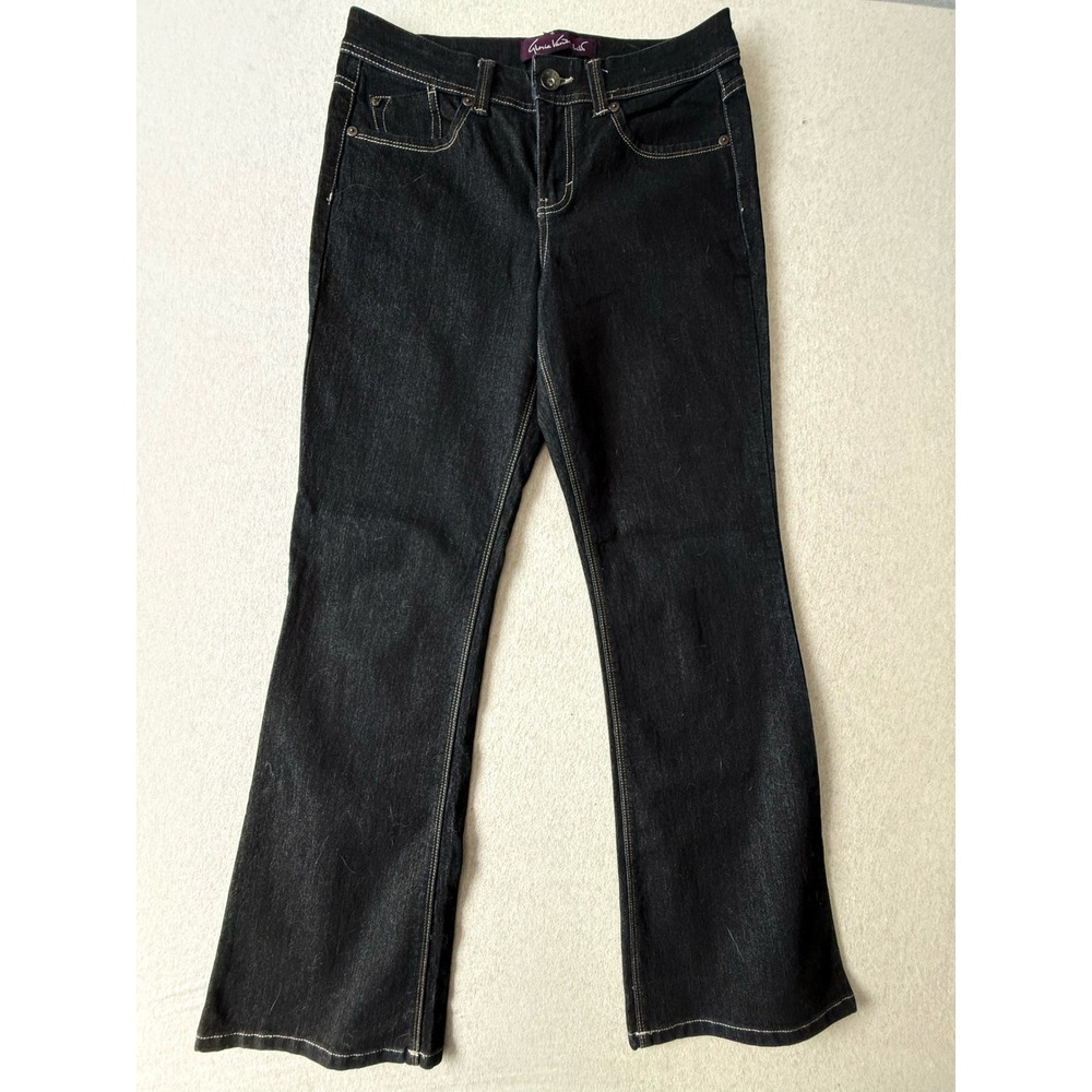 Gloria Vanderbilt Womens Dark Wash Bootcut Jeans Size 8 Contrast Stitching